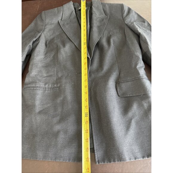 Kasper Womens Dark Gray Polyester Blend Blazer Jacket Size 10 - Picture 5 of 10